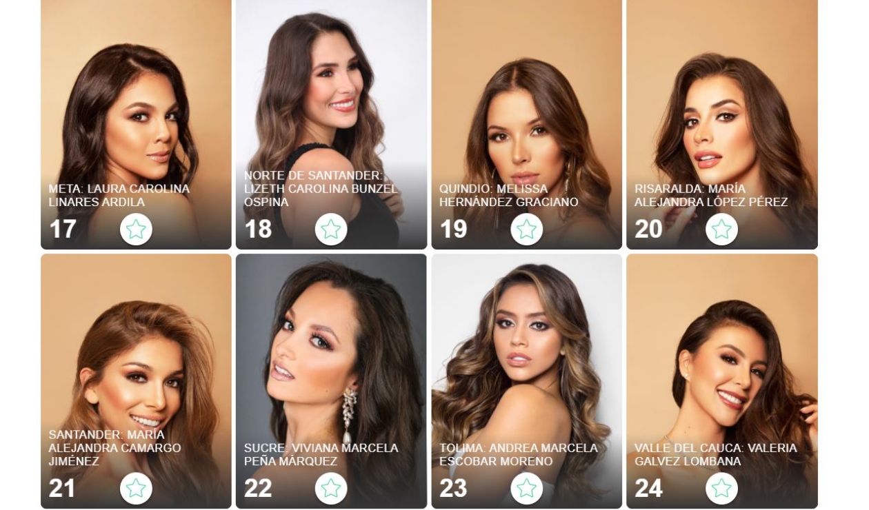 Candidatas de Miss Universe Colombia 2021