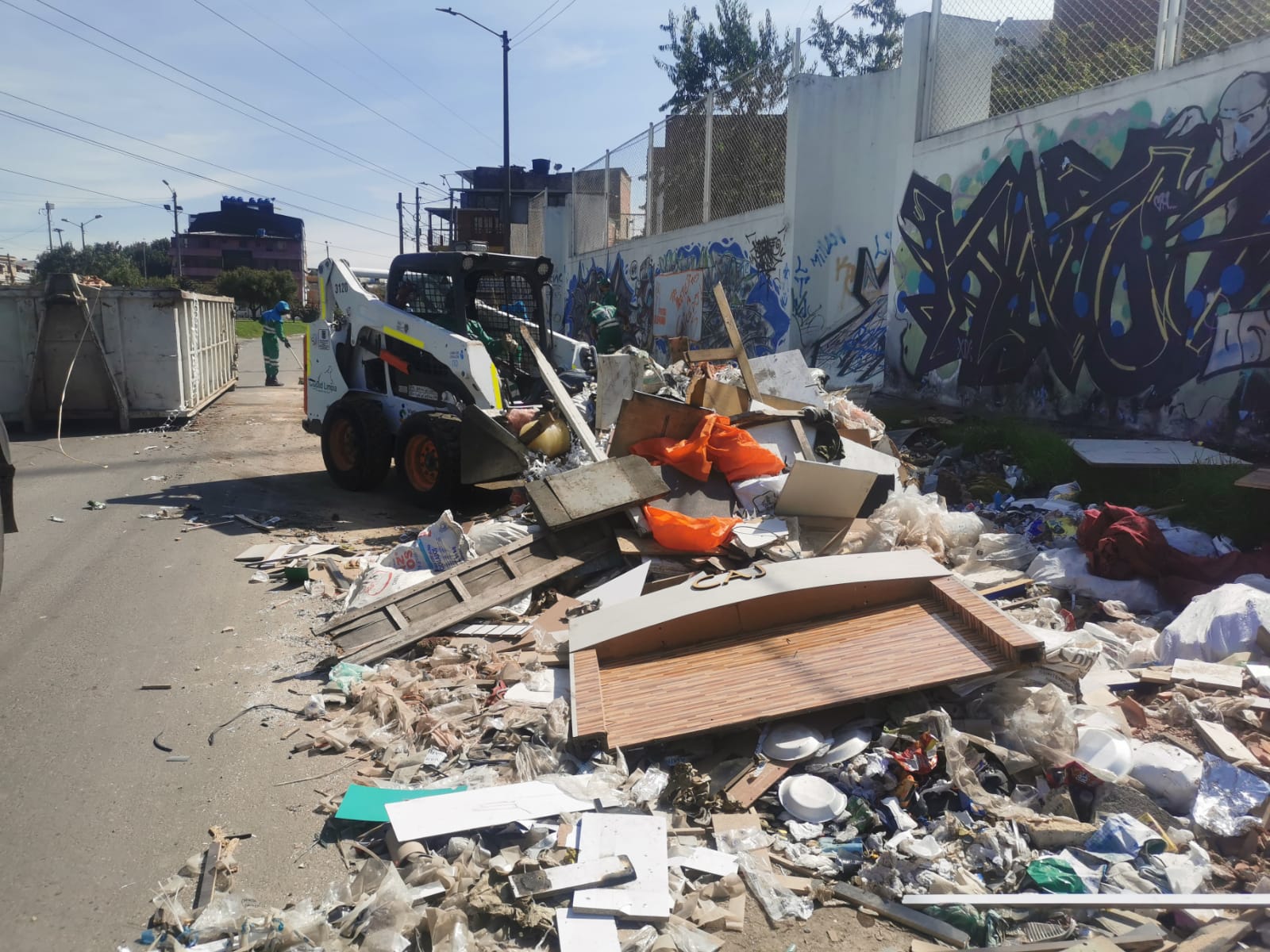 Desechos sin recoger en Bogotá