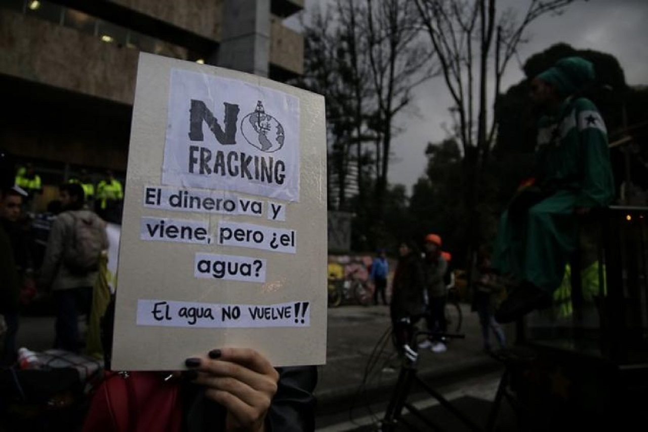 Protesta contra el fracking en Colombia