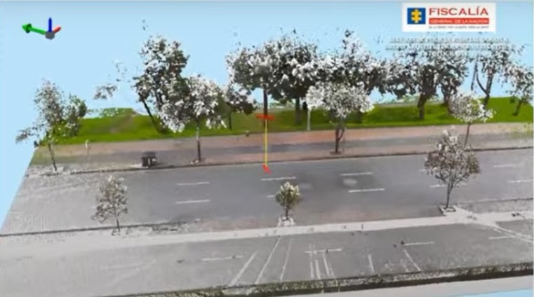 Croquis del lugar en el que fue encontrado el cadáver de la víctima