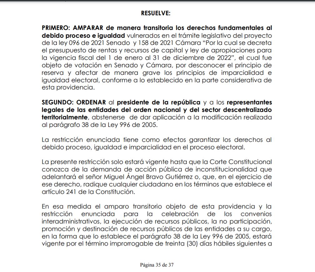 LEY DE GARANTÍAS