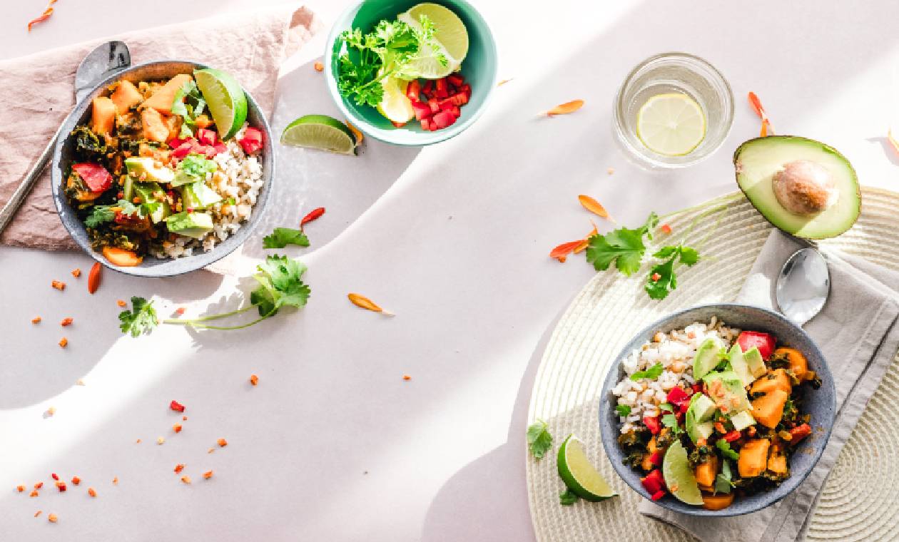 Alimentos saludables en una dieta