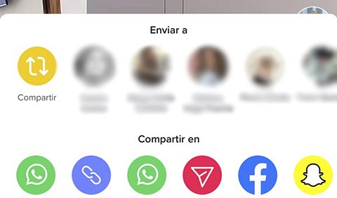 Botón retweet en TikTok