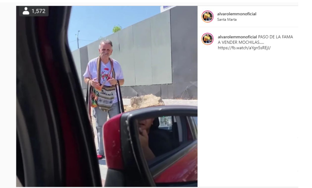 Álvaro Lemmon hombre caimán: Vendedor mochilas a pie Álvaro Lemmon hombre caimán: Vendedor mochilas a pie