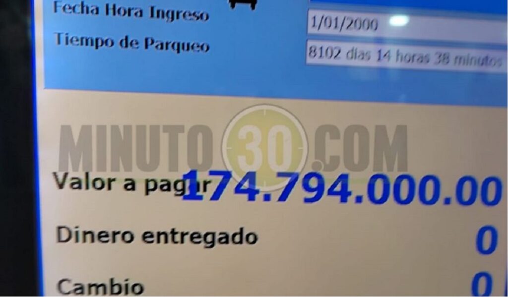 Cobro excesivo de parqueo