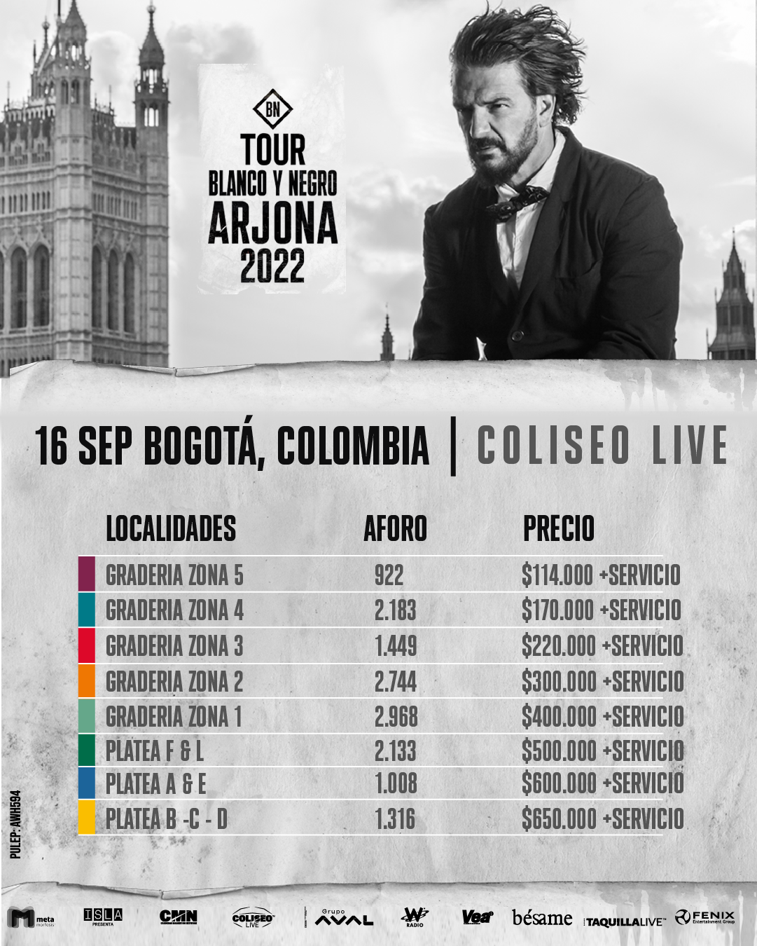 Ricardo Arjona: el poeta de la balada latina en vivo en Colombia