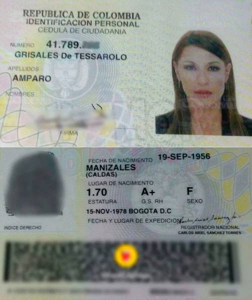 Cédula de Amparo Grisales Cédula de Amparo Grisales