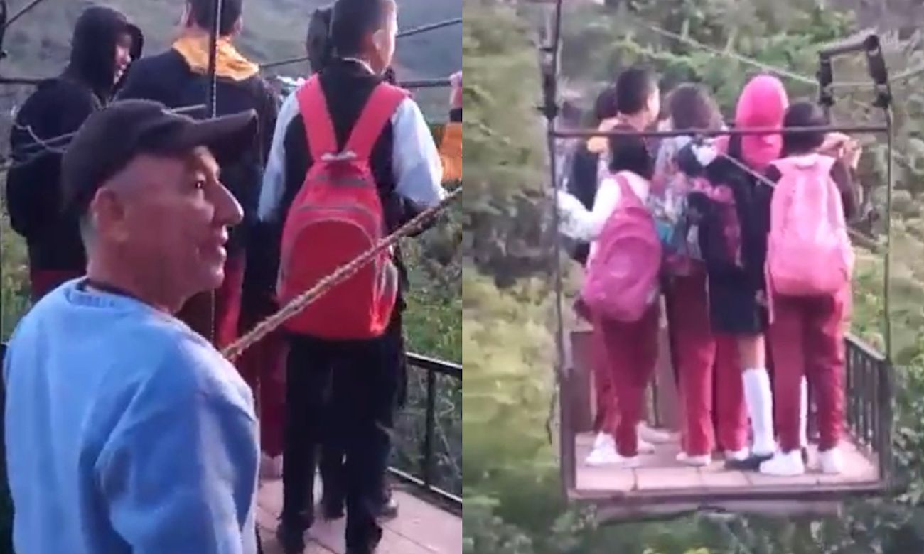 In ‘garrucha’ Huila students cross river to get to class