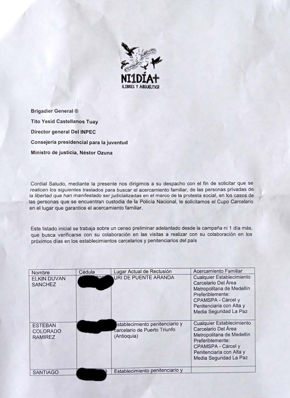 El Ministerio de Justicia y el Derecho advierte que no es cierto que se hubiese solicitado traslados de reclusos