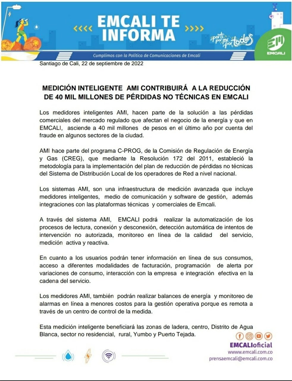 Comunicado Emcali 1