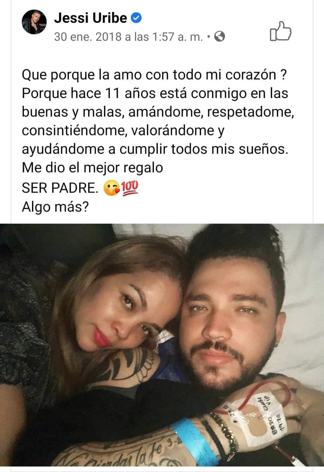 Recuerdan mensaje de Jessi Uribe a su exesposa Sandra Barrios Recuerdan mensaje de Jessi Uribe a su exesposa Sandra Barrios