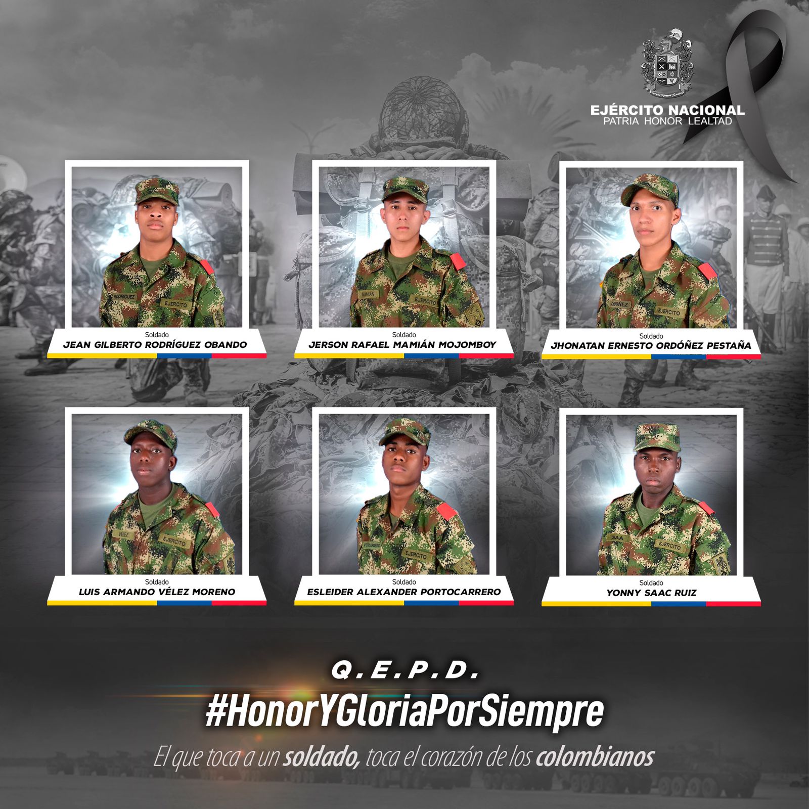 Soldados asesinados en emboscada del Cauca Soldados asesinados en emboscada del Cauca