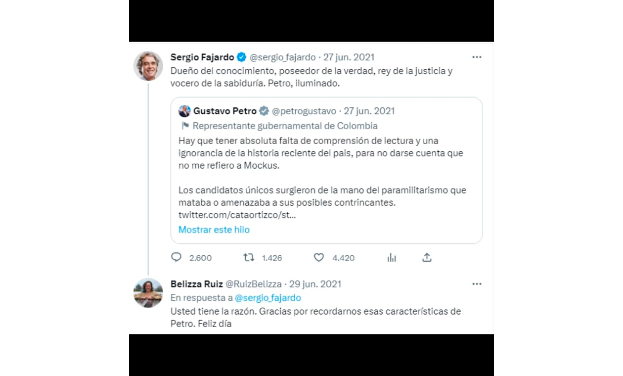 Belizza Ruiz y los mensajes con Sergio Fajardo Belizza Ruiz y los mensajes con Sergio Fajardo