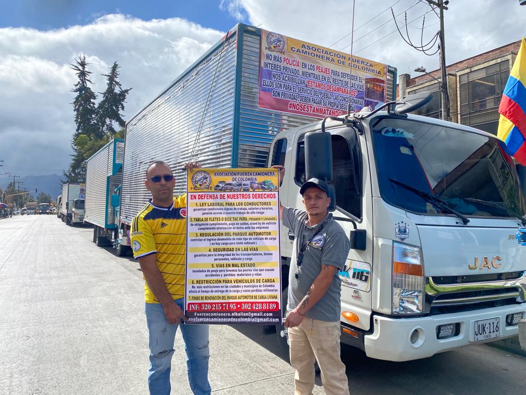 Protesta camioneros