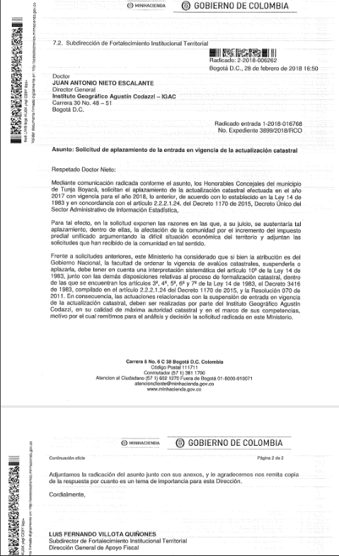 Respuesta del Gobierno Respuesta del Gobierno