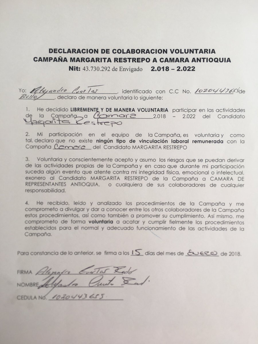 Con este documento, la representante espera demostrar su inocencia ante la justicia.
