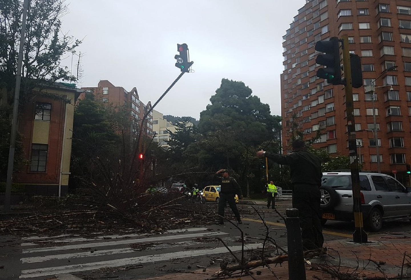 Los fuertes vientos provocaron emergencias en la ciudad
