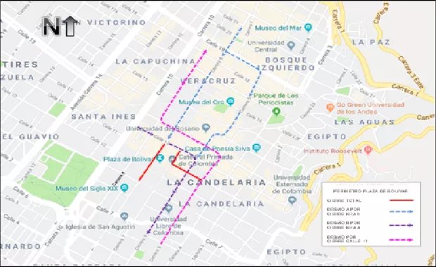Cierres en Plaza de Bolívar por consulta anticorrupción