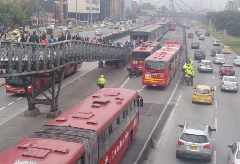 Tranc N En Autopista Norta Por Accidente De Bus De Transmilenio Rcn Radio