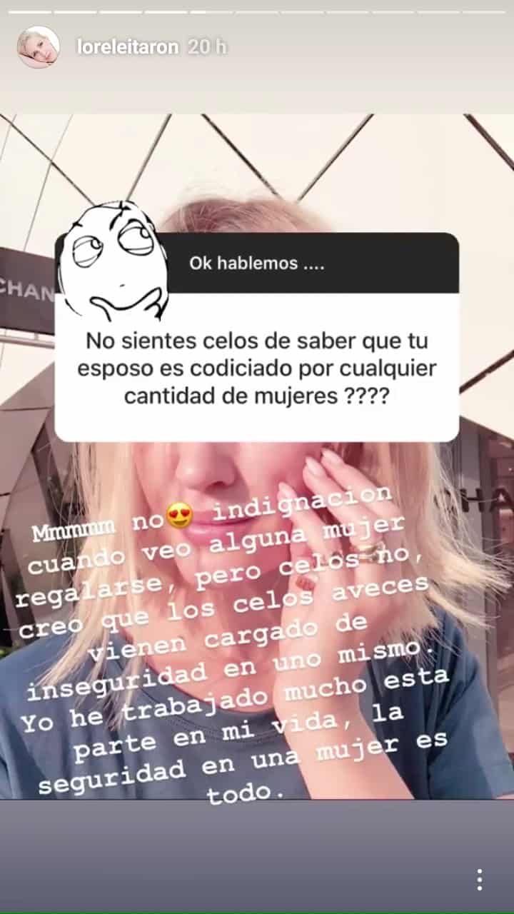 Captura de pantalla cuenta de Instagram de Lorelei Tarón 