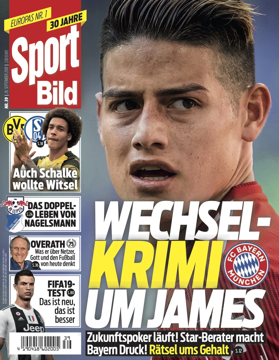 Portada Sport Bild - James Rodríguez