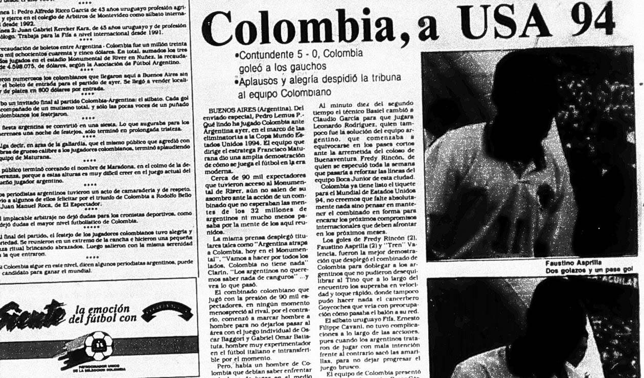 Portada del diario La República el 6 de septiembre de 1993  