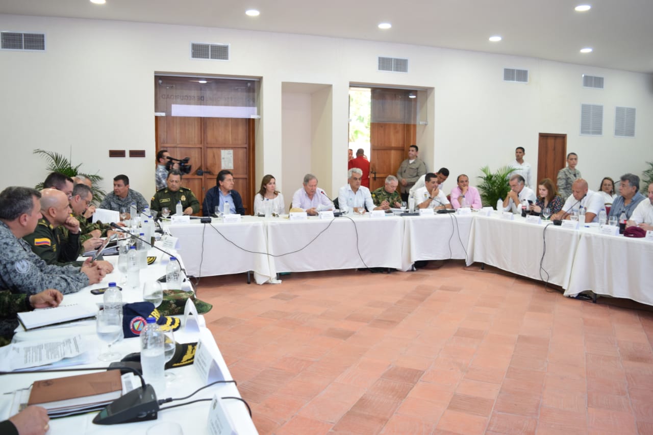 En la reunión de acordaron acciones para combatir del narcótráfico, la minería ilegal y otros delitos que afectan a la Región Caribe.