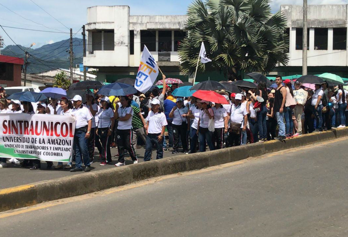 Marcha estudiantil en Florencia