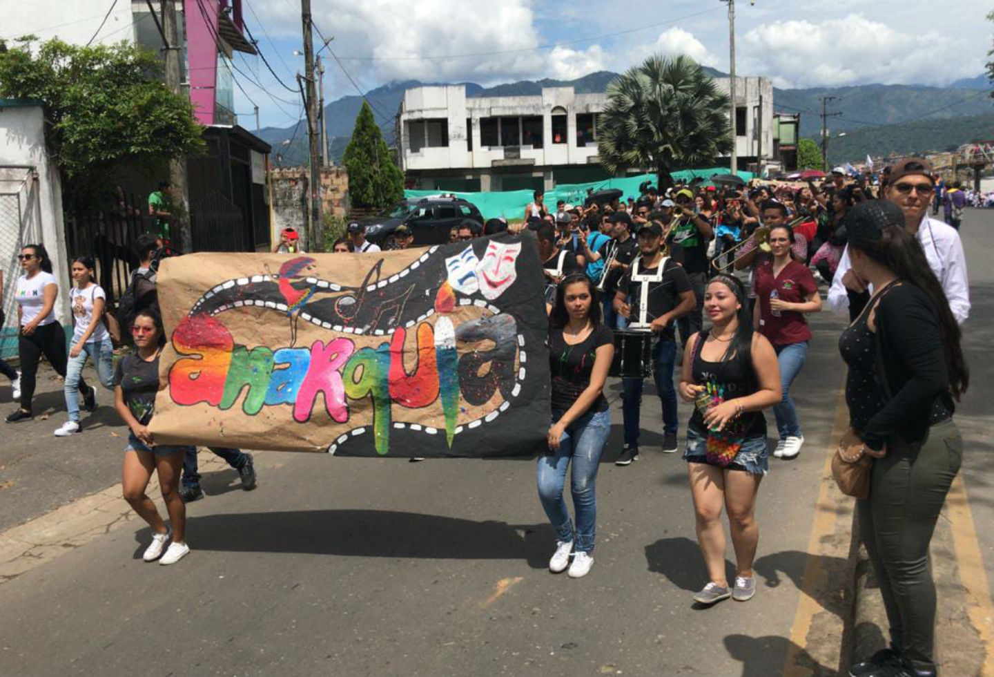 Marcha estudiantil en Florencia