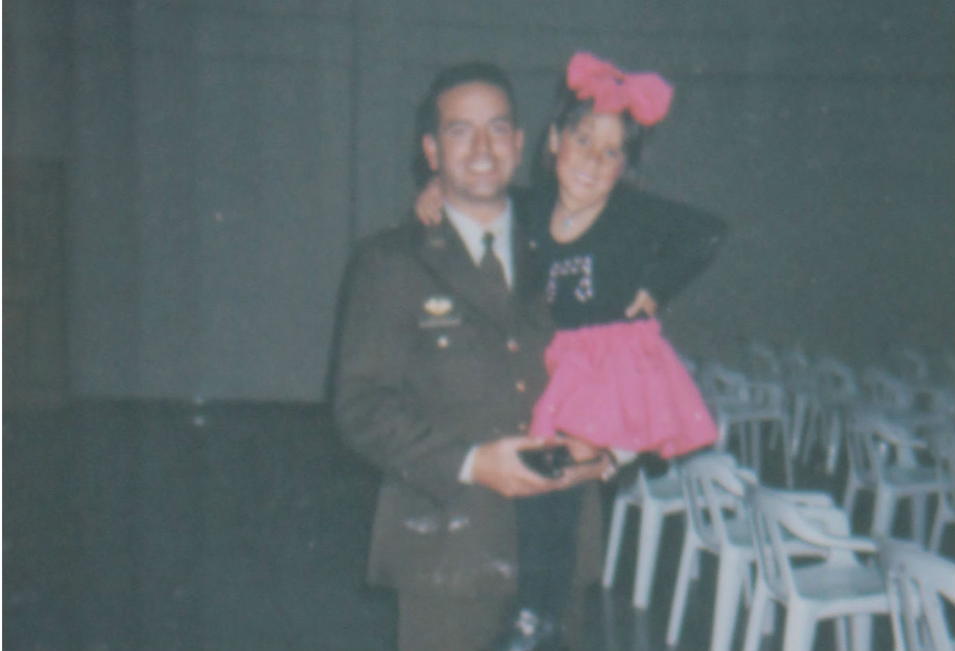 Julián Guevara junto a su hija Ana María. 