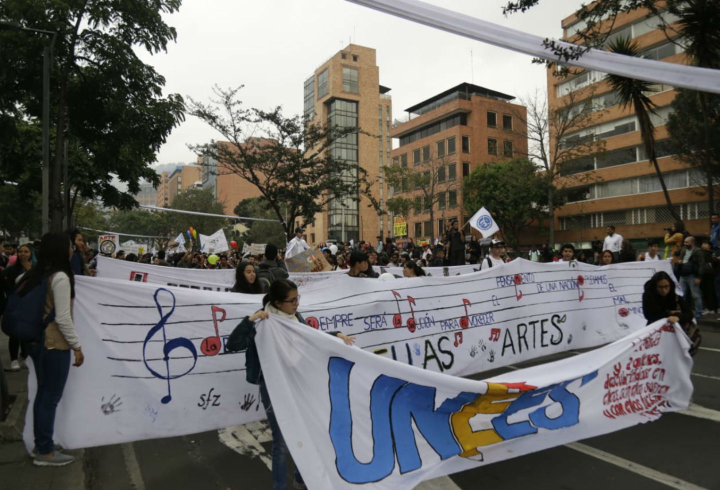 Marcha estudiantil en Bogotá