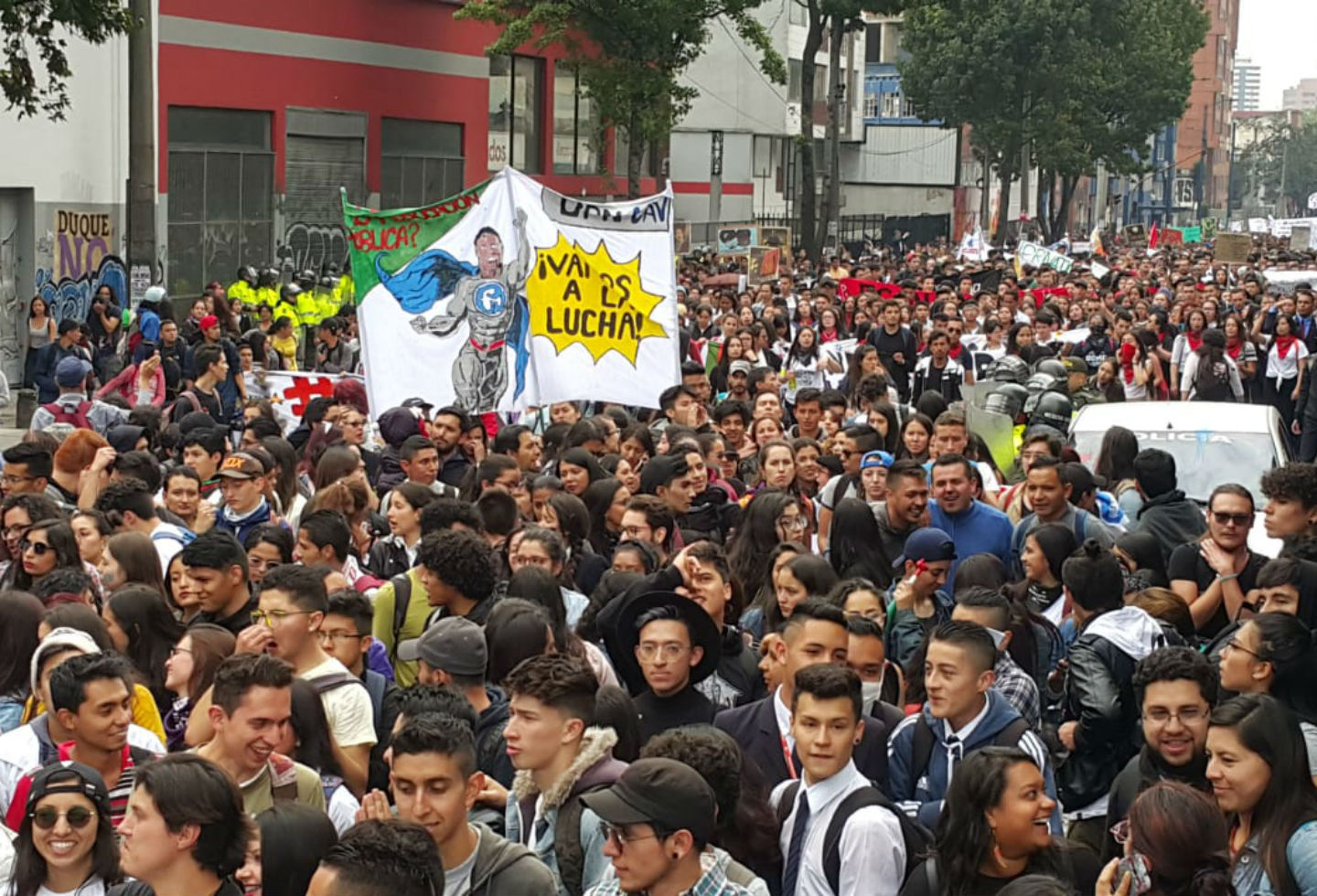 Marcha estudiantil en Bogotá