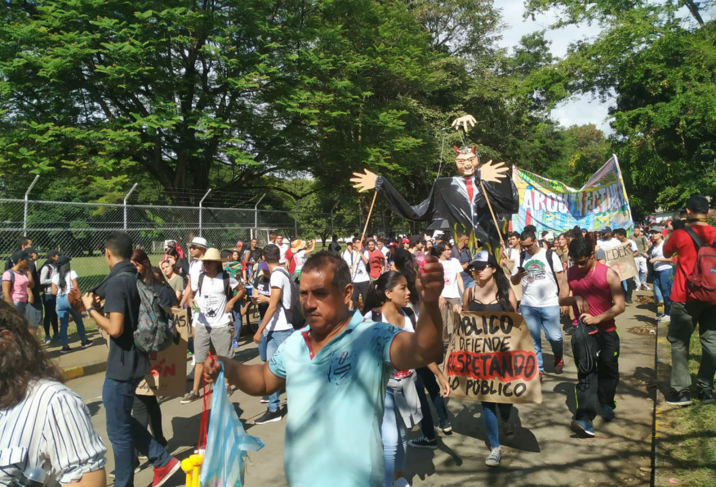 Marcha estudiantil en Cali