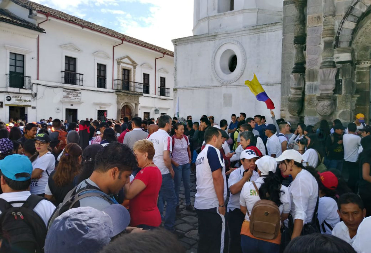 Marcha estudiantil en Popayán