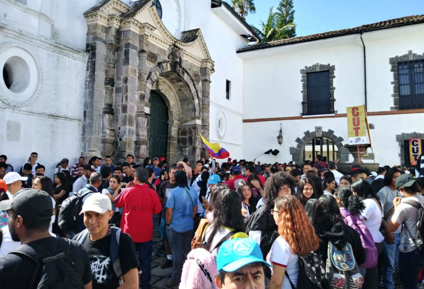 Marcha estudiantil en Popayán