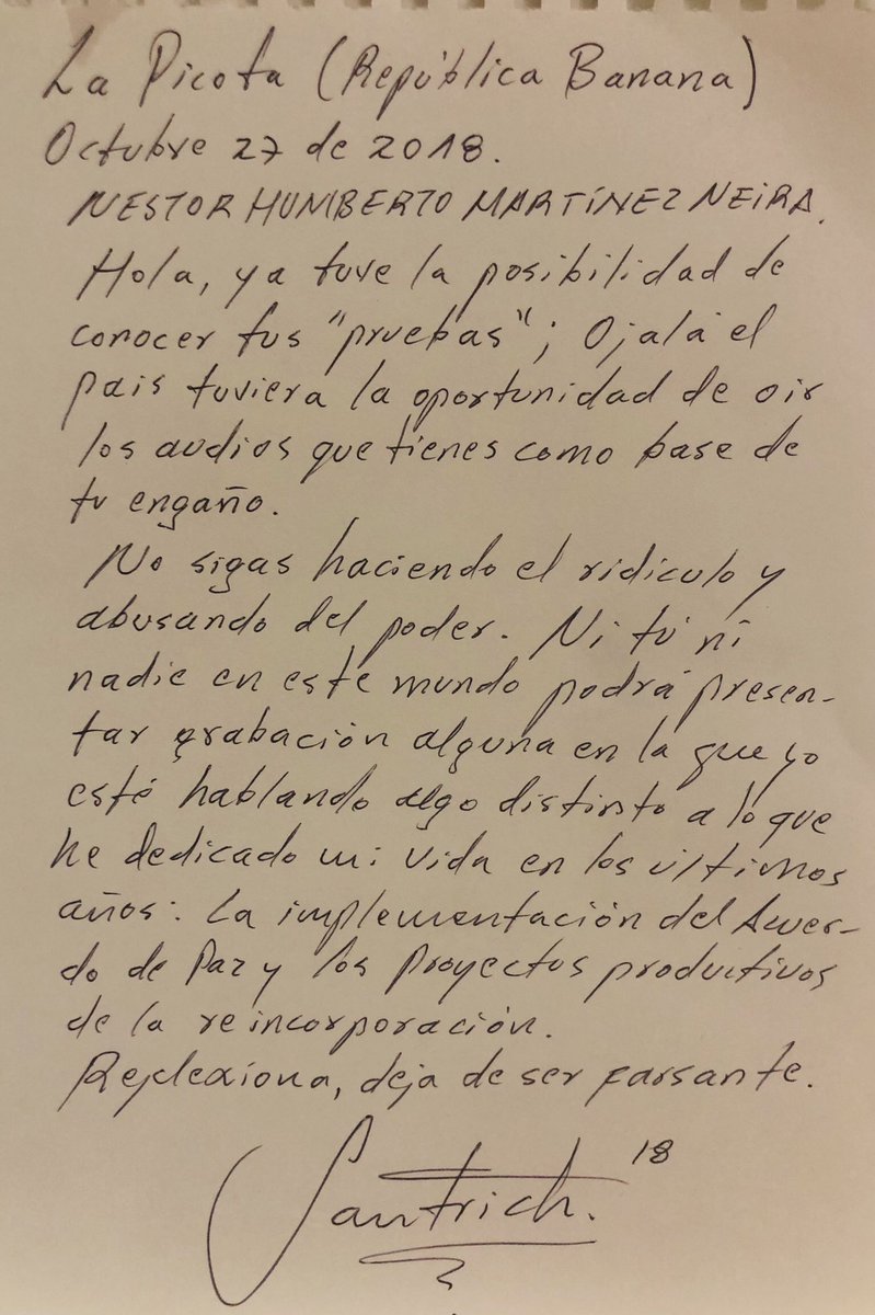 Carta de Santrich