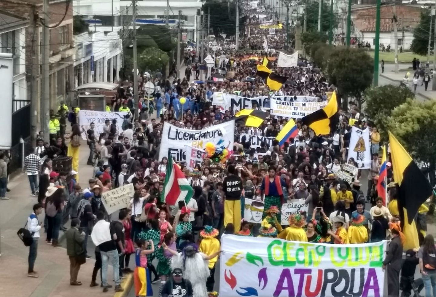 Marcha estudiantil en Pereira