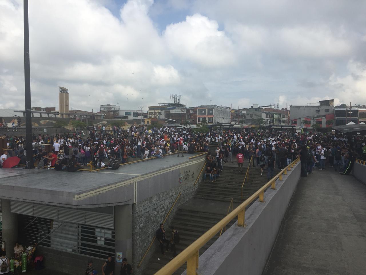 Protesta estudiantil en Pereira.