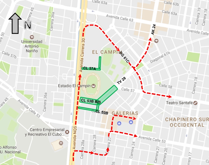 Desvíos por concierto de Roger Waters