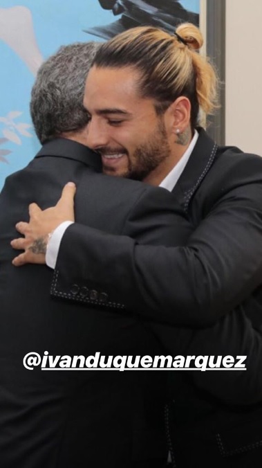 Maluma e Iván Duque