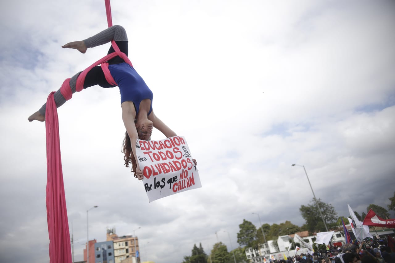 Marchas de los estudiantes universitarios en Bogotá 1