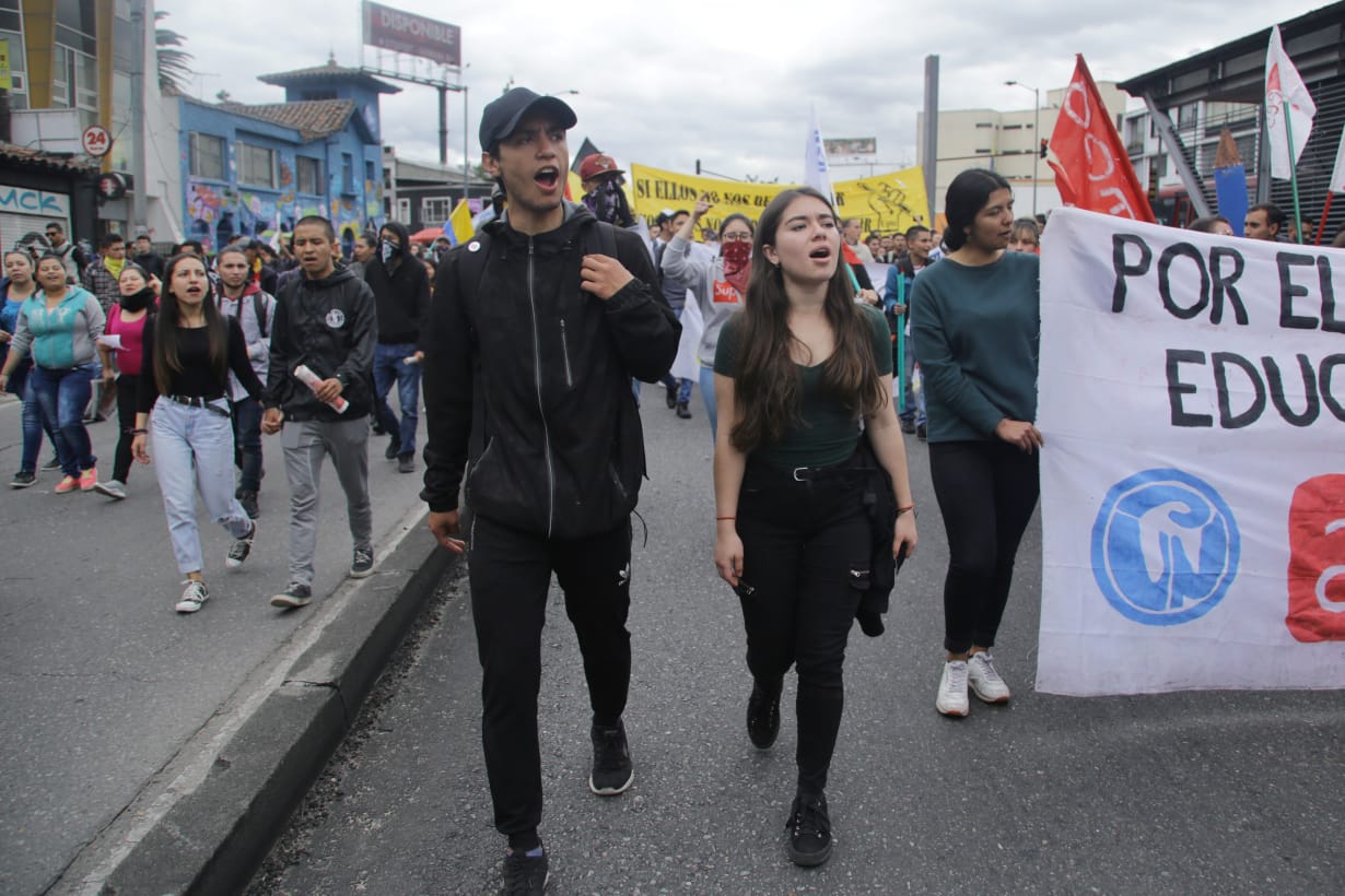 Marchas de los estudiantes universitarios en Bogotá 7