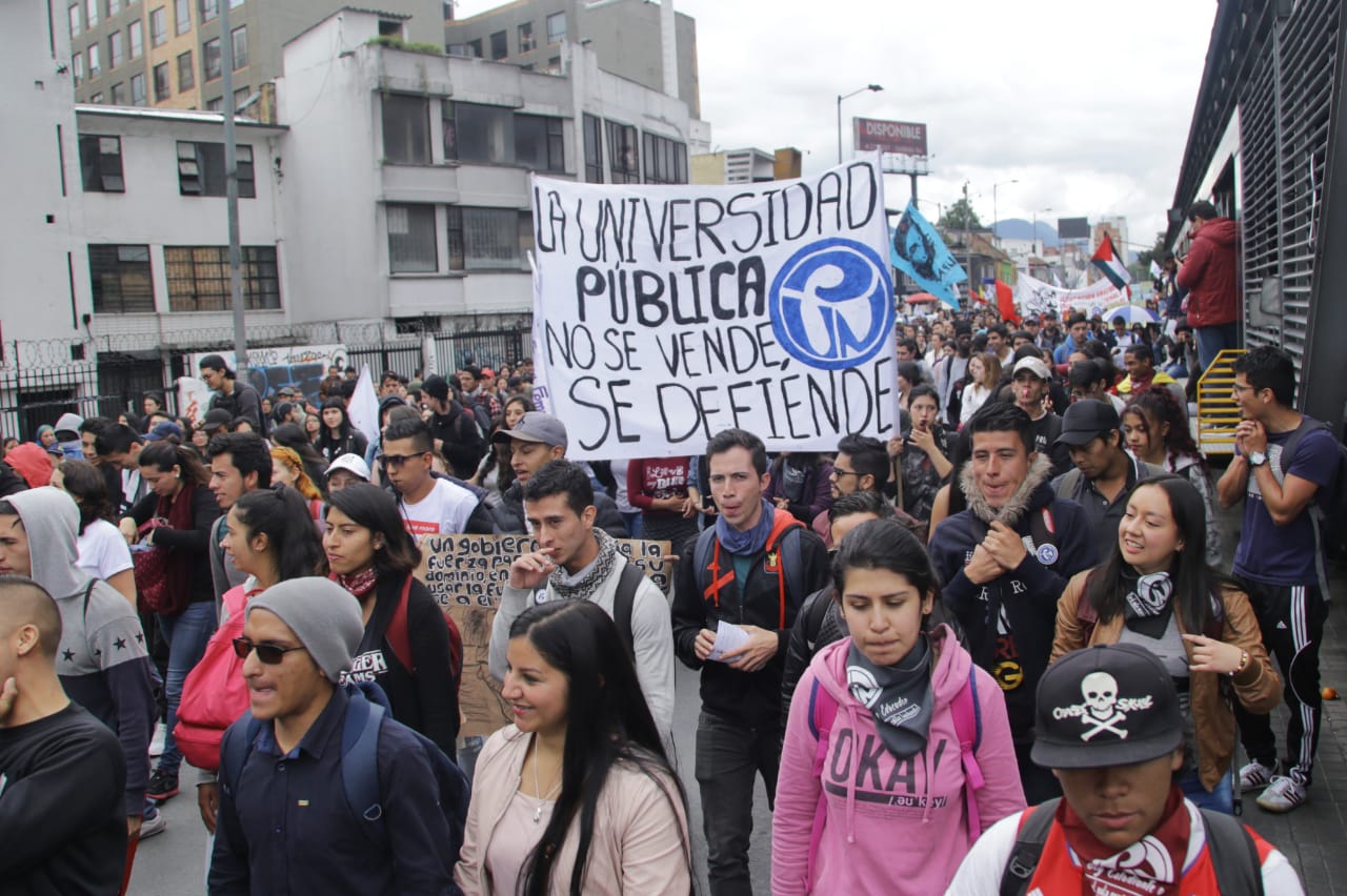 Marchas de los estudiantes universitarios en Bogotá 10