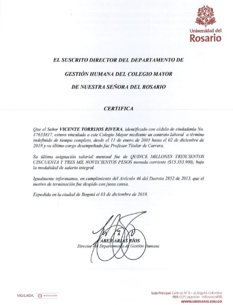 Carta De Terminacion De Contrato Laboral Con Justa Causa 