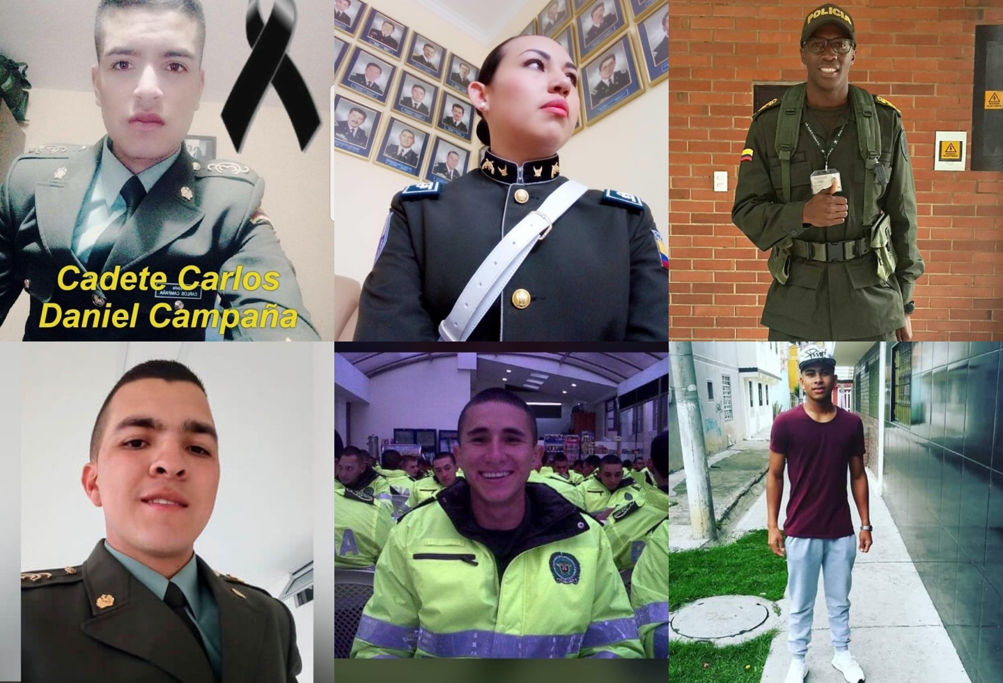 Víctimas del atentado en Bogotá