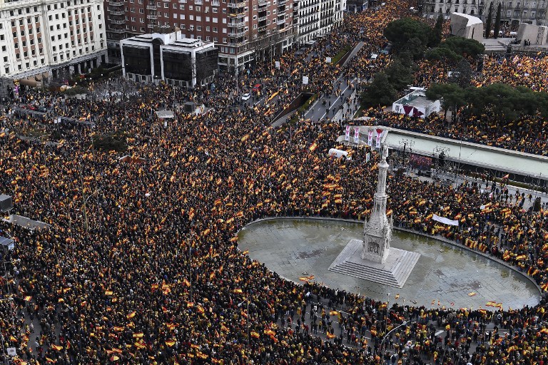 Marchas contra Gobierno Español