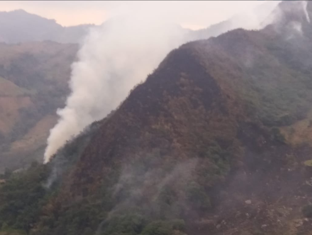 Incendio forestal en Boyacá