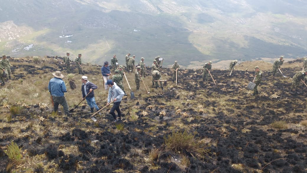 Autoridades confirmaron que la vegetación de páramo en Monguí, resultó afectada por las llamas