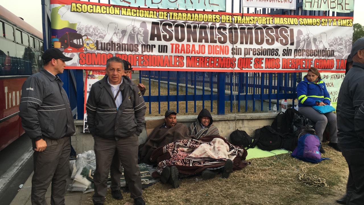Huelga de trabajadores de Transmilenio Huelga de trabajadores de Transmilenio