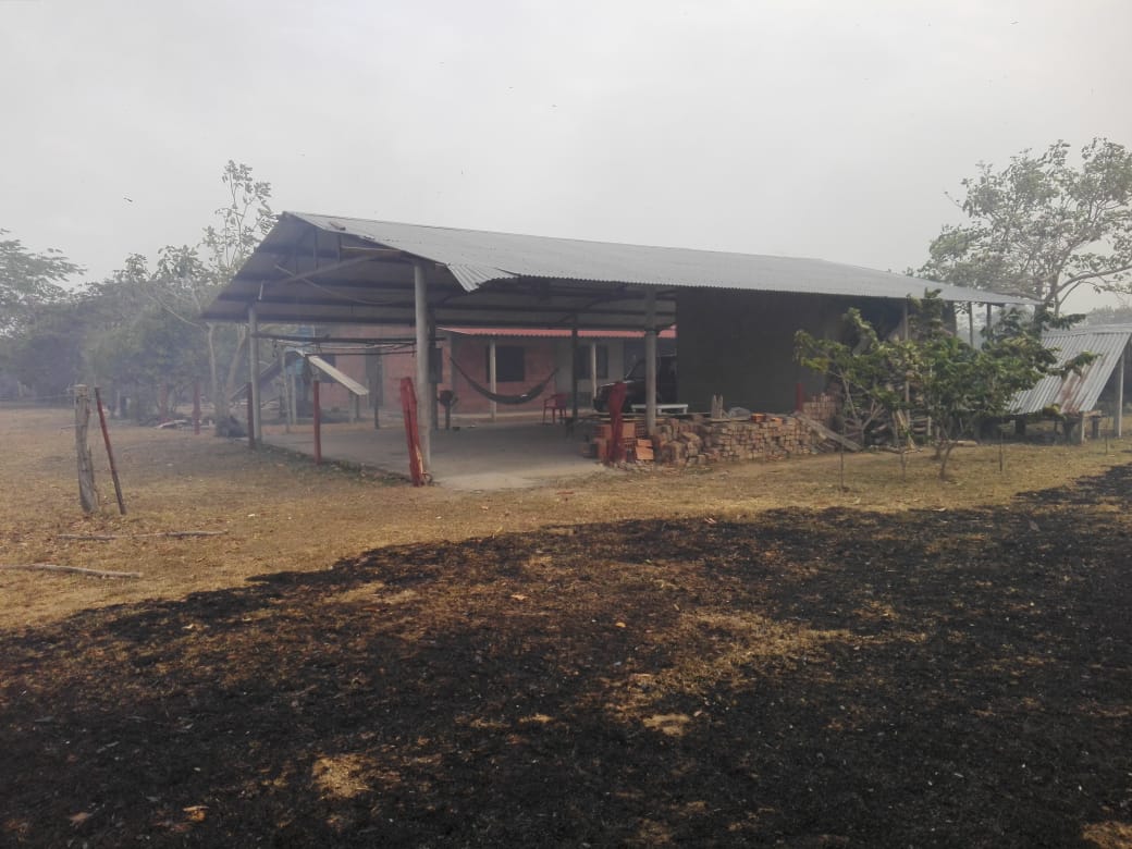 Las llamas por poco llegan hasta una vivienda en zona rural de Orocué (Casanare)